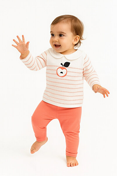 Divonette Girl's Apple Orange Top and Bottom Set - Girl's Clothing