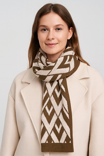 Sebir Moda Πλεκτό κασκόλ με σχέδιο V