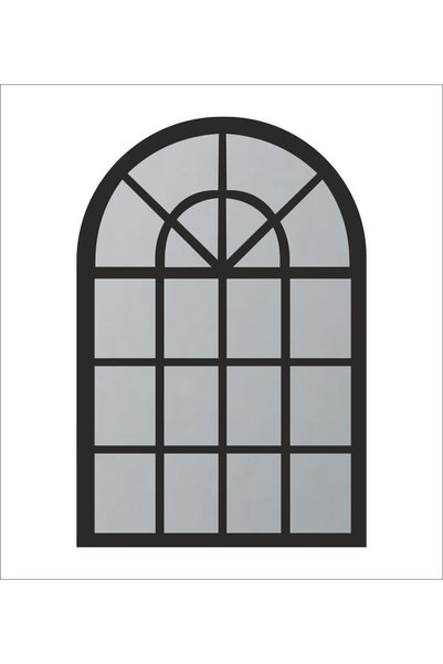 Genel Markalar Dekoratif Hint Penceresi Aynalı Pleksi Dekoratif Oval Ahşap Çerçeve 80x60 Cm