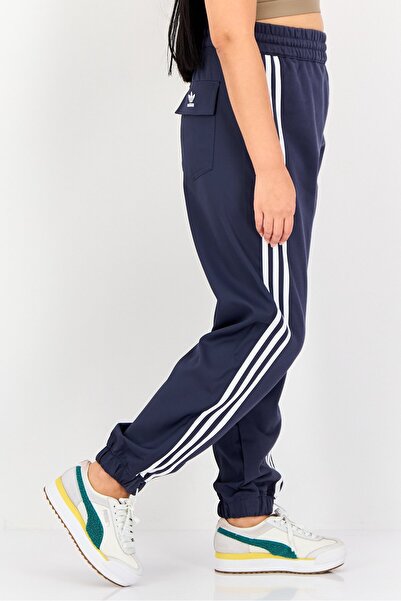 adidas Women Loose Fit Embroidered Logo Training Jogger Pants, Dark Blue