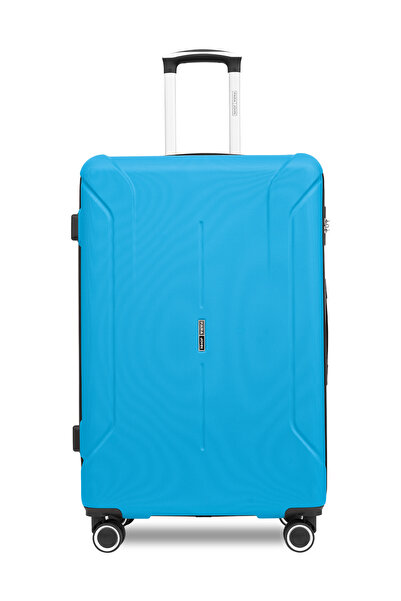 PARAJOHN Set of 2 ABS Hardside Luggage | Small 20-Inch 10KG & Large 28-Inch 30KG 8-Wheel Suitcase Blue