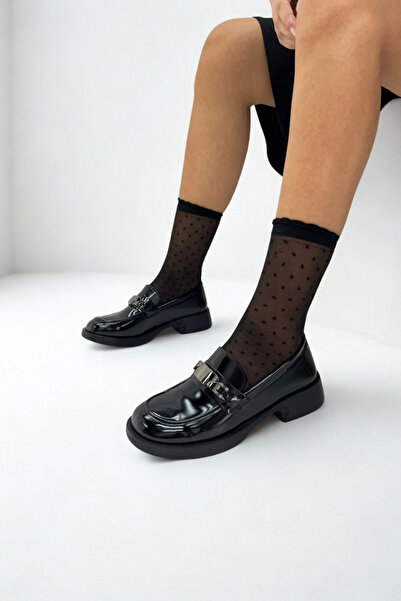 inizio Чорні лофери з пряжкою GD1122