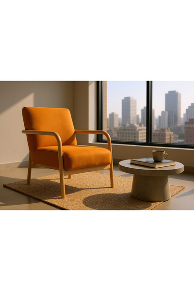 BLEG Dora İskandinav Tarzı Masif Kayın Berjer – Hazır Kurulum