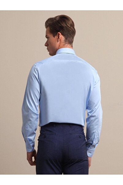 Kip Cămașă clasică 100% bumbac, albastră, cu croiala normală