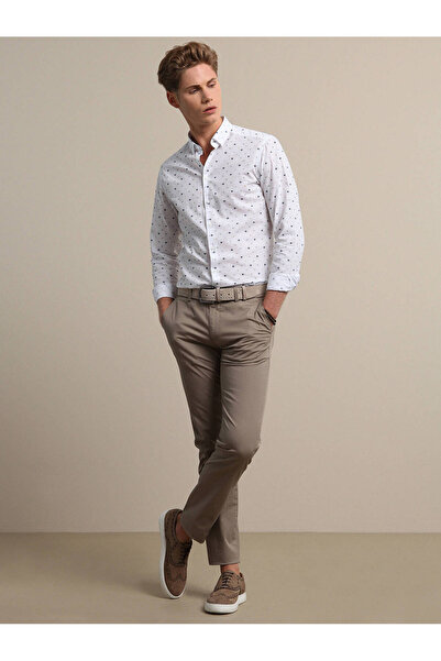 Kip Pantaloni țesuți drepti din nurcă pentru bărbați KP 10120725