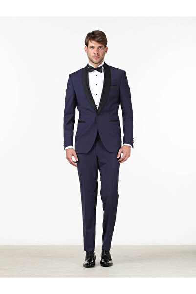 Kip Saks Modern Fit Şal Yaka Dokuma Smokin Takım Elbise