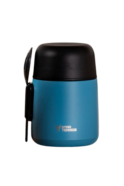 Star Termos Thermbox 500 ml Paslanmaz Çelik Yemek Termosu | Bebek Mama Ve Yemek Termosu - Mavi