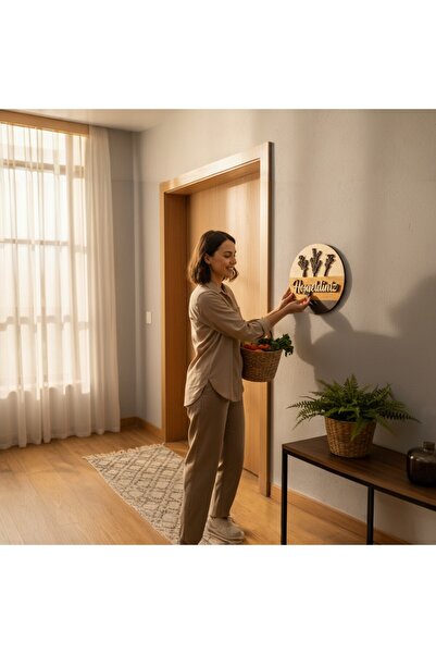 Grafiza Hoşgeldiniz Ahşap Kapı Süsü