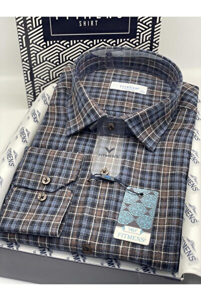 Fitmens Classic Long Sleeve Winter Plaid Lumberjack Collar Six Button Cotton Gift Boxed Men's Shirt Fs-001987