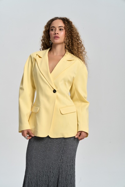 MAI STUDIOS CO. Briella Belden Oturtmalı Sarı Blazer