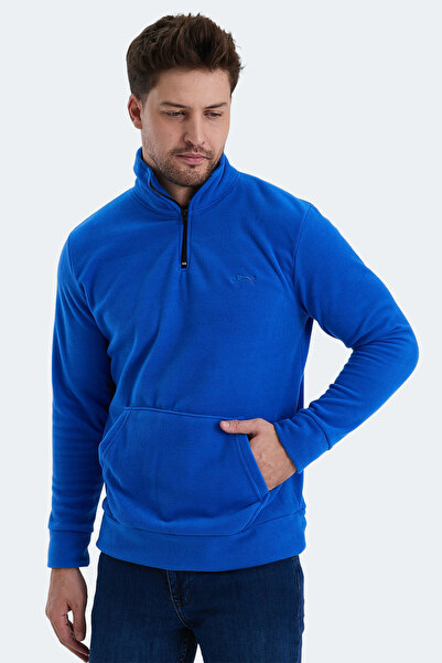 Slazenger SOLID IN Erkek Saks Mavi Polar