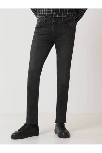 Kip مقاس نحيف باللون الرمادي الداكن - بنطلون من مزيج القطن من الدنيم