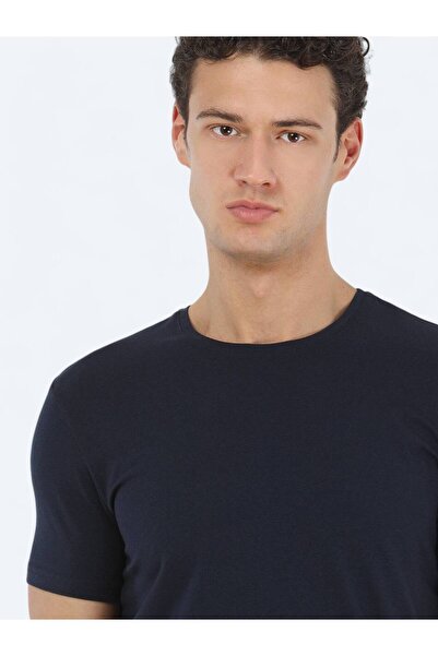 Kip Синій велосипедний комір бавовняна суміш футболка