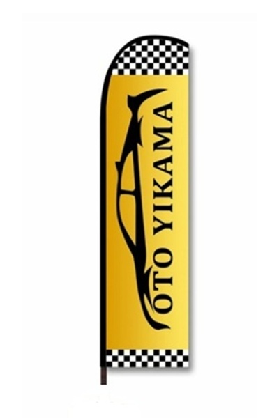 AYYILDIZ BAYRAKÇILIK OTO YIKAMA YELKEN BAYRAK 75*300 (TEKLİ)