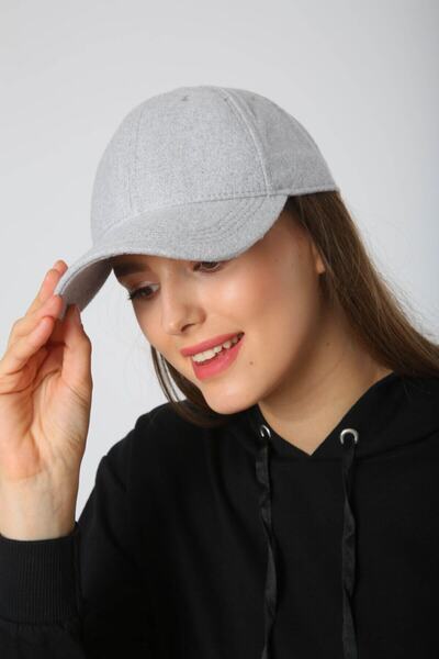 FELLMENS Gri Kaşe Kumaş Unisex Şapka