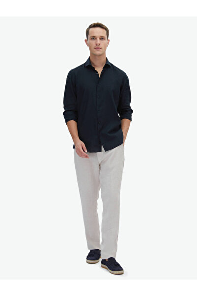 Kip Чорна пряма сорочка з регулярним кроєм, з бавовняної суміші