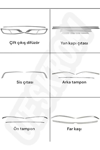 ueskrom Passat B8.5 Aksesuar Full Krom Set 6 Parça