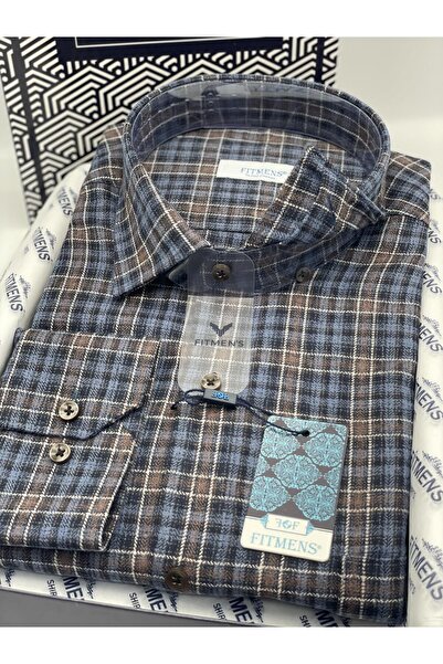 Fitmens Classic Long Sleeve Winter Plaid Lumberjack Collar Six Button Cotton Gift Boxed Men's Shirt Fs-001987