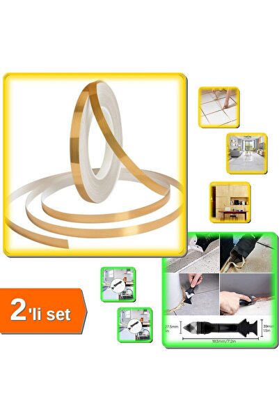 HerEveOyuncak 3 ü 1 Arada Fayans Derz Silikon Kazıyıcı Aparat + 50M Gold Faya...