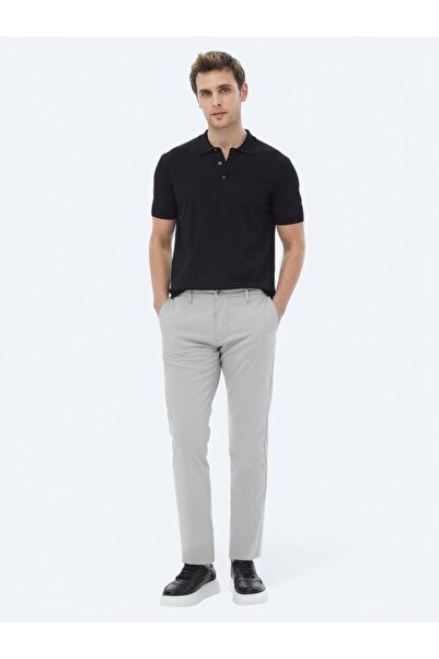 Kip Πέτρινο υφαντό Slim Fit Casual Παντελόνι