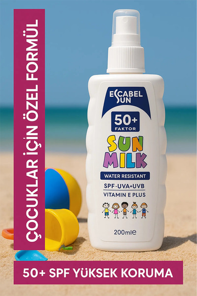 Escabel Sun Çocuk Güneş Kremi 50 Spf Bebek Ve Çocuk Için Güneş Kremi 200 ml