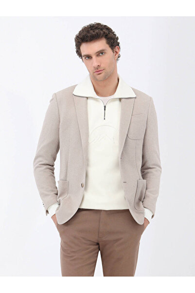 Kip Modern Fit Light Mink Knitted Jacket