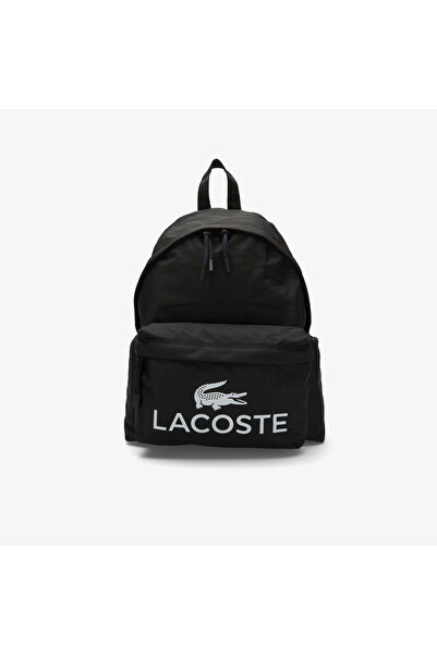 Lacoste Erkek Baskılı Siyah Sırt Çantası