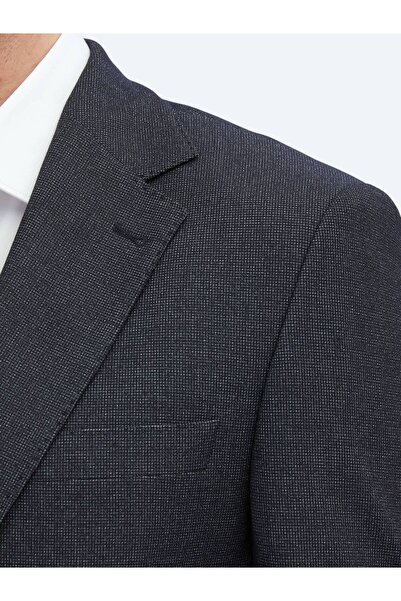 Kip Siyah Desenli Modern Fit Takım Elbise