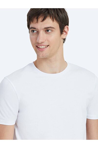 Kip Λευκό μπλουζάκι με λαιμόκοψη 100% βαμβάκι