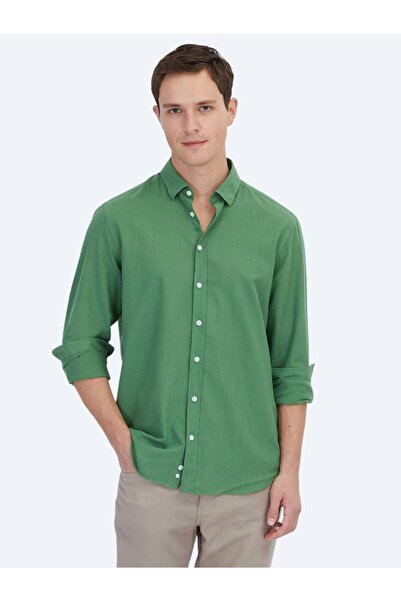 Kip Прямолінійний крій, зелений колір, 100% бавовна, сорочка