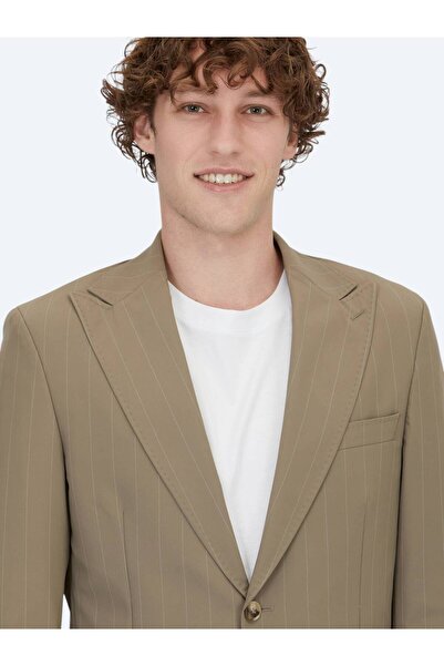 Kip Mink Striped Modern Fit Suit