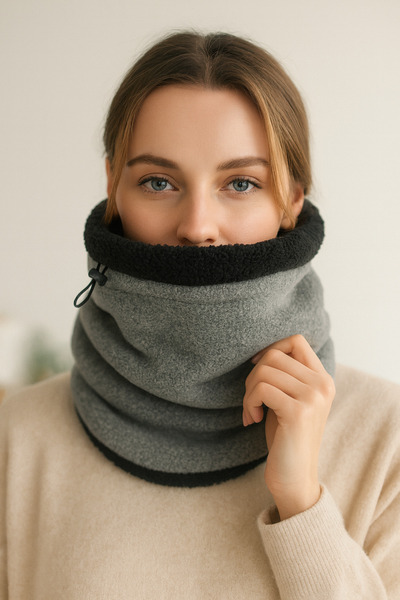 Homy Life Winter Double Layer Neck Scarf |   Fleece on the Outside & Welsoft on the Inside |   Thick Windproof Balaclava