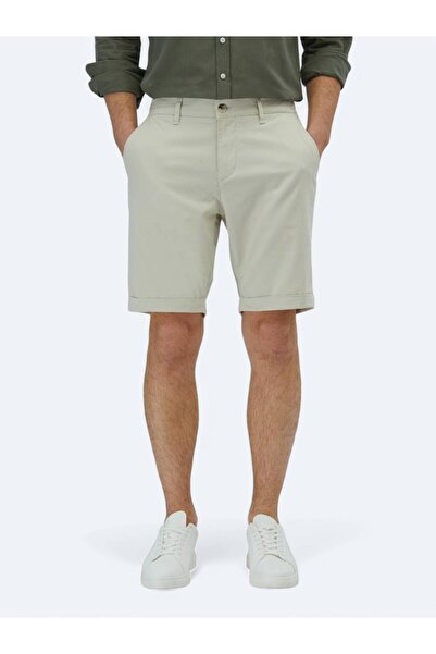 Kip Βερμούδες με πέτρα με ίσια ύφανση Slim Fit Casual Cotton Blend