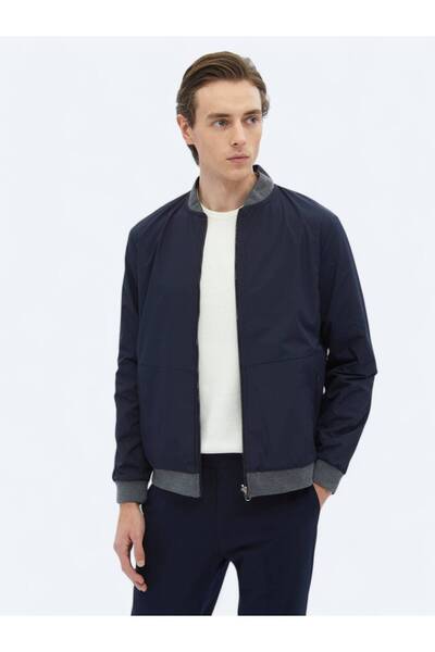 Kip Lacivert Regular Fit Casual Dokuma Mont