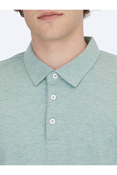 Kip Πράσινο μπλουζάκι με γιακά πόλο από βαμβακερό μείγμα