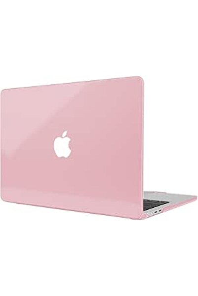 Glassology جراب صلب لجهاز MacBook Air 13.6 (2025) - وردي سادة، مقاوم للخدش