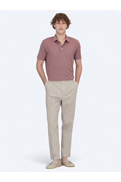 Kip Κόκκινο μπλουζάκι με γιακά Polo από βαμβακερό μείγμα