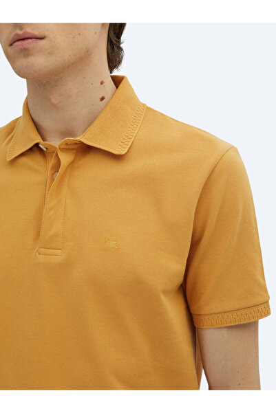 Kip Saffron Plain Polo Neck 100% Cotton T-Shirt