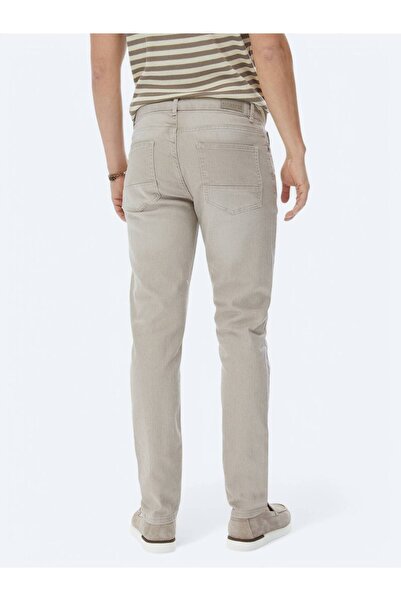 Kip Каки панталон Slim Fit от деним и памучна смес