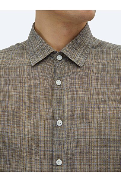 Kip Vizon Baskılı Regular Fit Dokuma Casual Gömlek