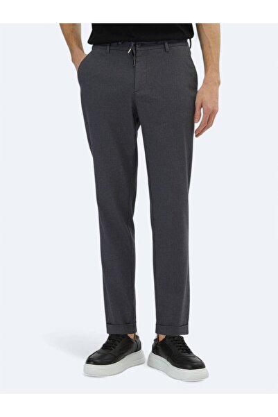 Kip Темно-сірі прямі штани з бавовняної суміші, підходять для бігу та повсякденного носіння