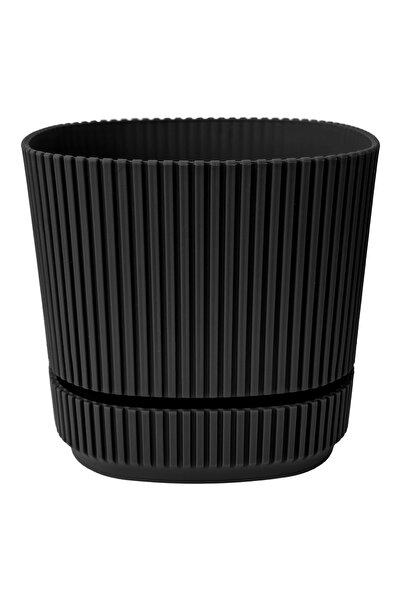 ToXA Pera Kare Saksı No1 0,6 Litre Siyah 10,6cm Mini Boy Plastik Minik Kaktüs...