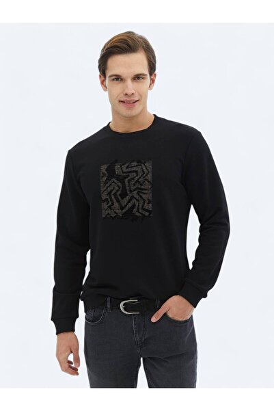 Kip Чорна футболка з принтом на комірі