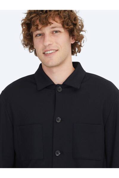 Kip Black Plain Modern Fit Knitted Suit