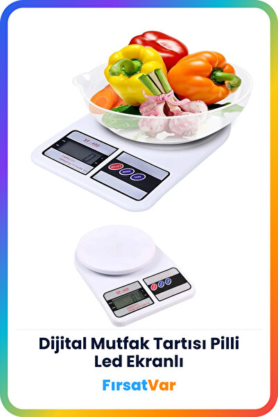 Digital Precision Kitchen Scale With Lcd Screen 1gr Sensitivity Max 10 Kg Capacity