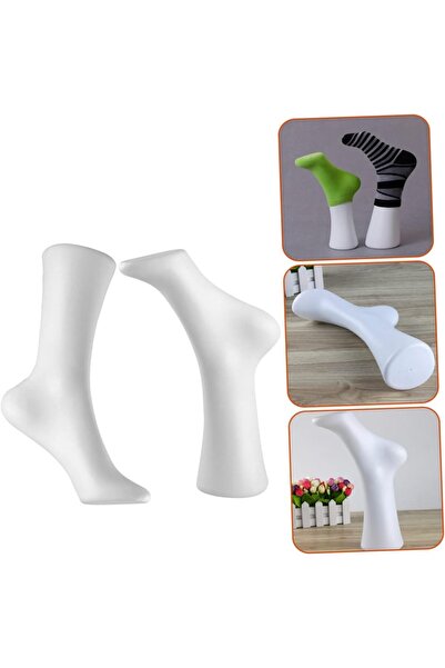 Silly fish 2pcs Women's Socks Leg Model Props The Mannequin Foot Jewelry Display Model Shoe Display Stock