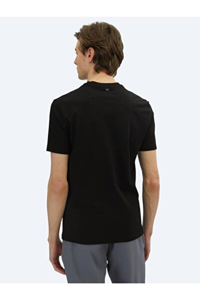 Kip Чорна футболка з велосипедним коміром, 100% бавовна