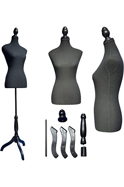 Silly fish مانيكان خياطة نسائي قابل للتعديل مع جذع من الفوم وحامل ثلاثي القوا...