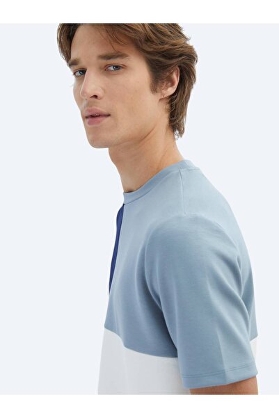 Kip Μπλουζάκι με λαιμόκοψη σε μπλε απλό χρώμα