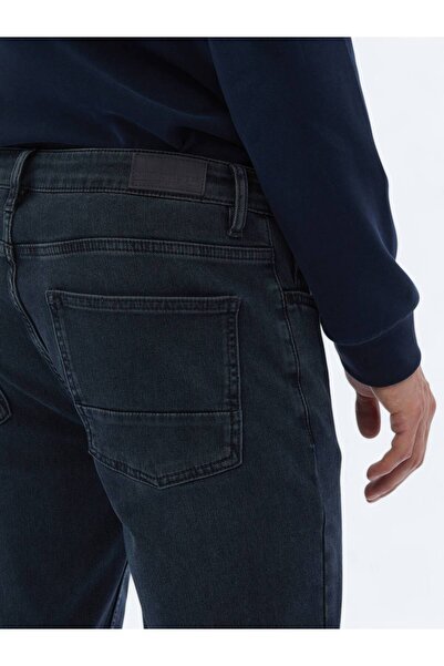 Kip Lacivert Slim Fit Denim Pamuk Karışımlı Pantolon
